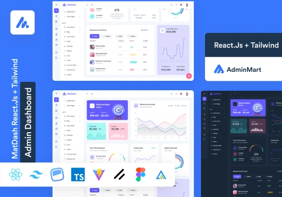 MatDash Tailwind React Admin Template