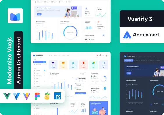 Modernize Vuetify 3 & Vue 3 Admin Dashboard